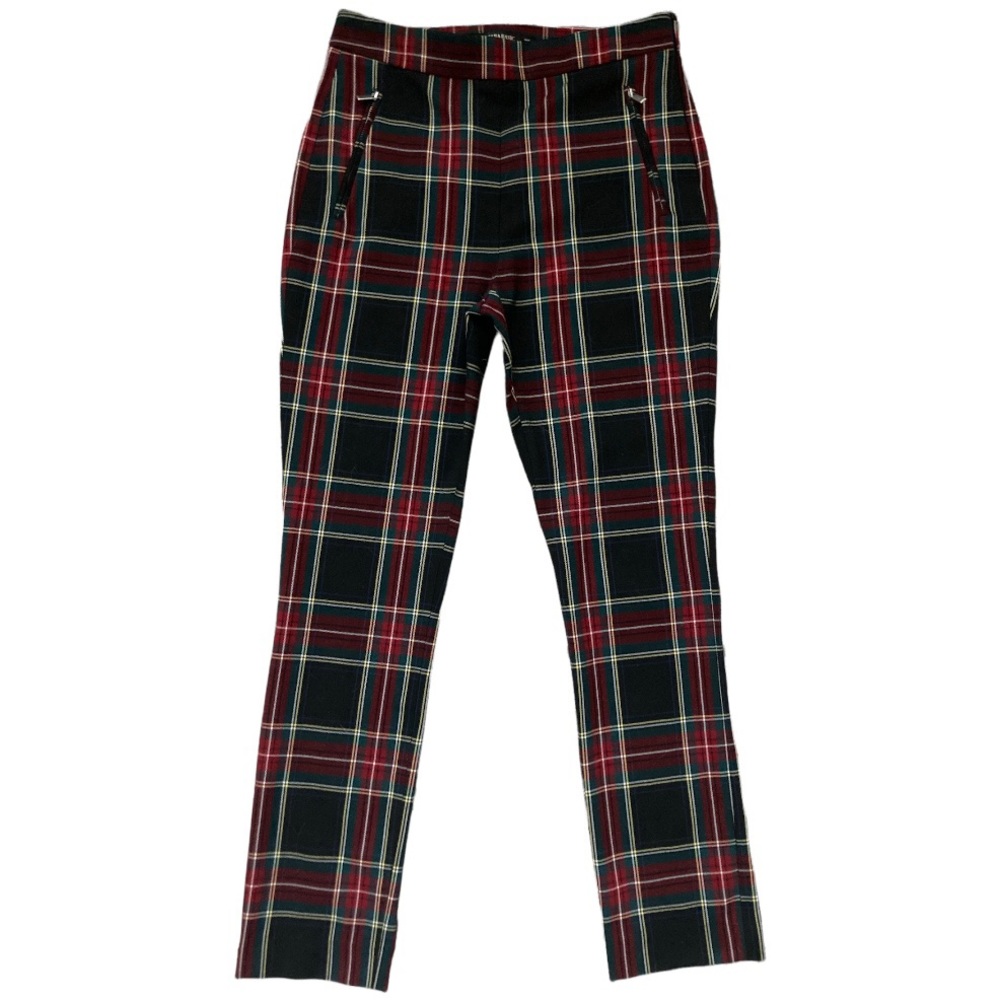 Zara Tartan Plaid Ankle Pants